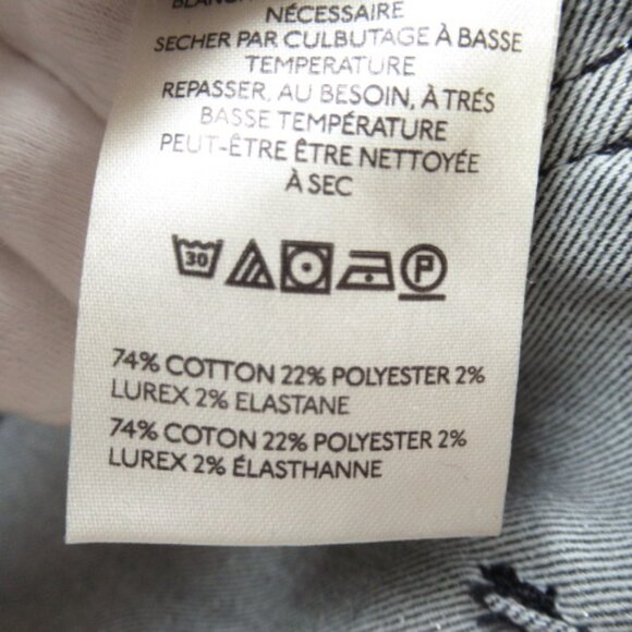 Anthropolgie The Colette High Rise Cropped Wide Leg Jeans Sparkle Edition 26P - Picture 9 of 13